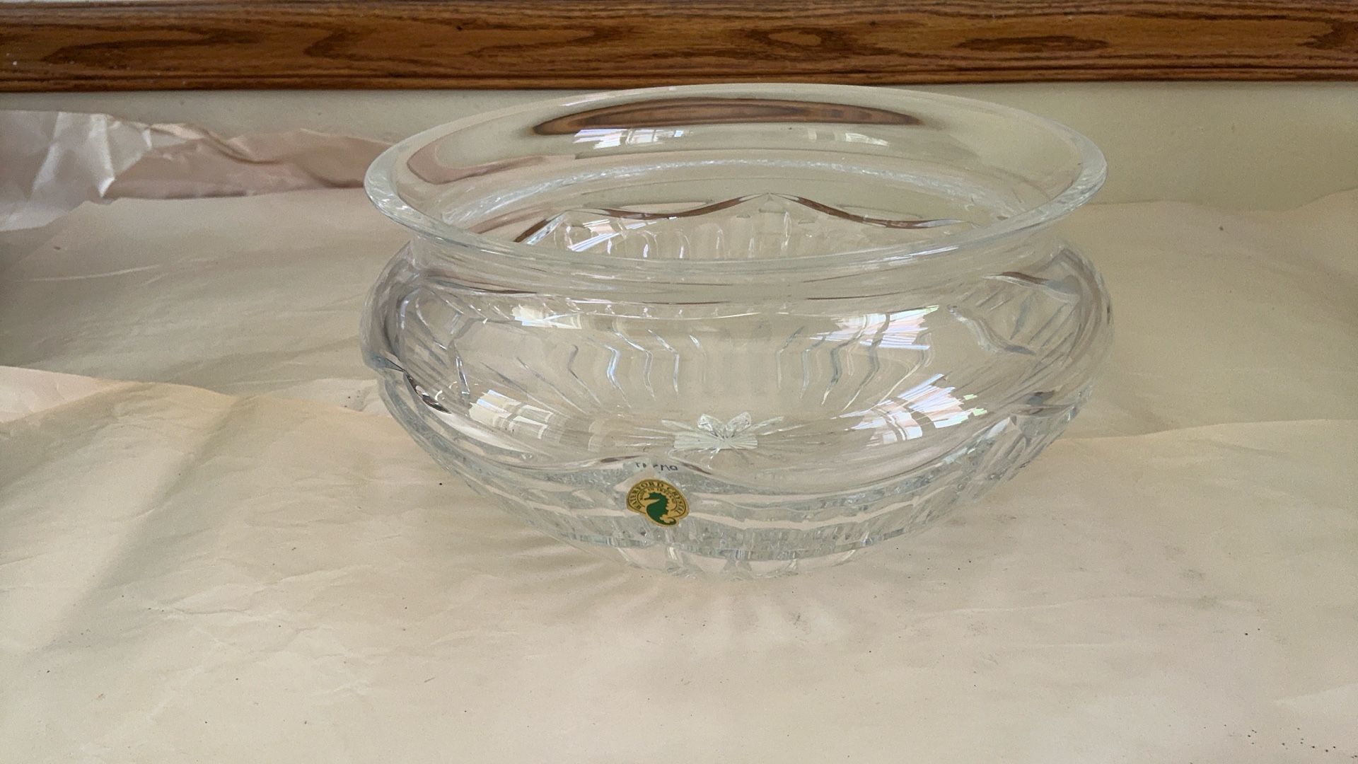 Waterford Crystal Bowl- Lead Crystal.  Made In Ireland - Large 10 Round Pompeii Bowl