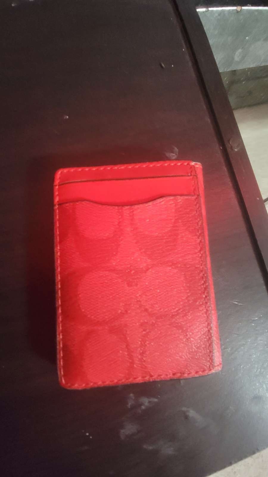 red coach wallet