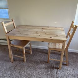 Table and chairs