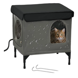 Cat Shelter with Heated Pad