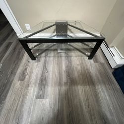 Glass Corner TV Stand / Entertainment Center