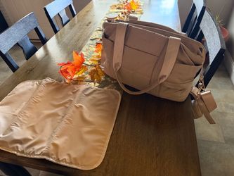 Nude  Diaper Bag with Changing Pad