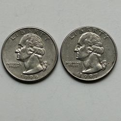 1996D & 1997D Washington Quarters Lot Of 2