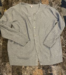 Women Merona Grey Gray Cardigan Sweater Size Xl Large Fits Like Large Button Up