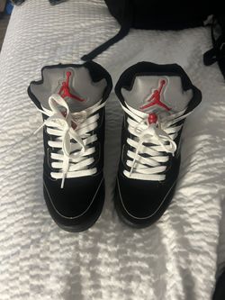 black metallic 5s reimagined brand new size 5.5 w