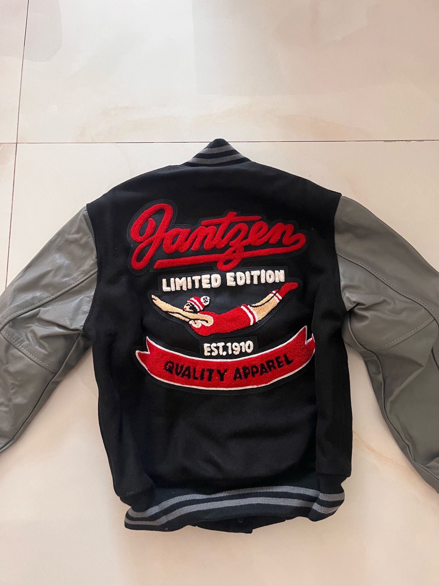 Rare Dehen x Jantzen varsity jacket XS wool leather Y2K”