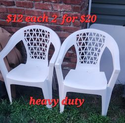 Heavy Duty PVC Chairs w cellphone holder