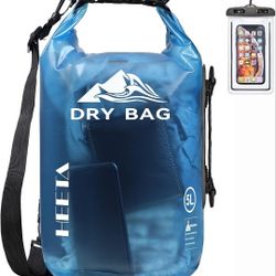 Lightweight Dry Storage Bag Backpack with Phone Case for Travel, Swimming, Boating, Kayaking, Camping & Beach
