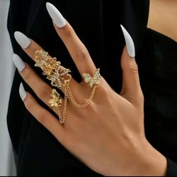 Brand NEW, Stylish Delicate Hand Chain Ring Open Adjustable Ring  Jewelry