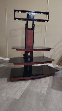 3-Tier Glass TV Stand with Mount