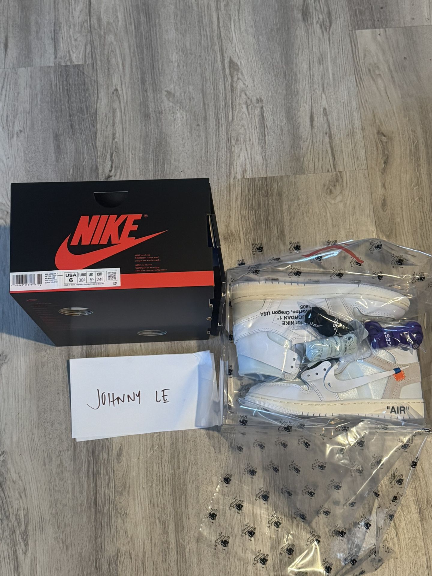 Brand New Jordan Off White Retro 1 Alaska $600
