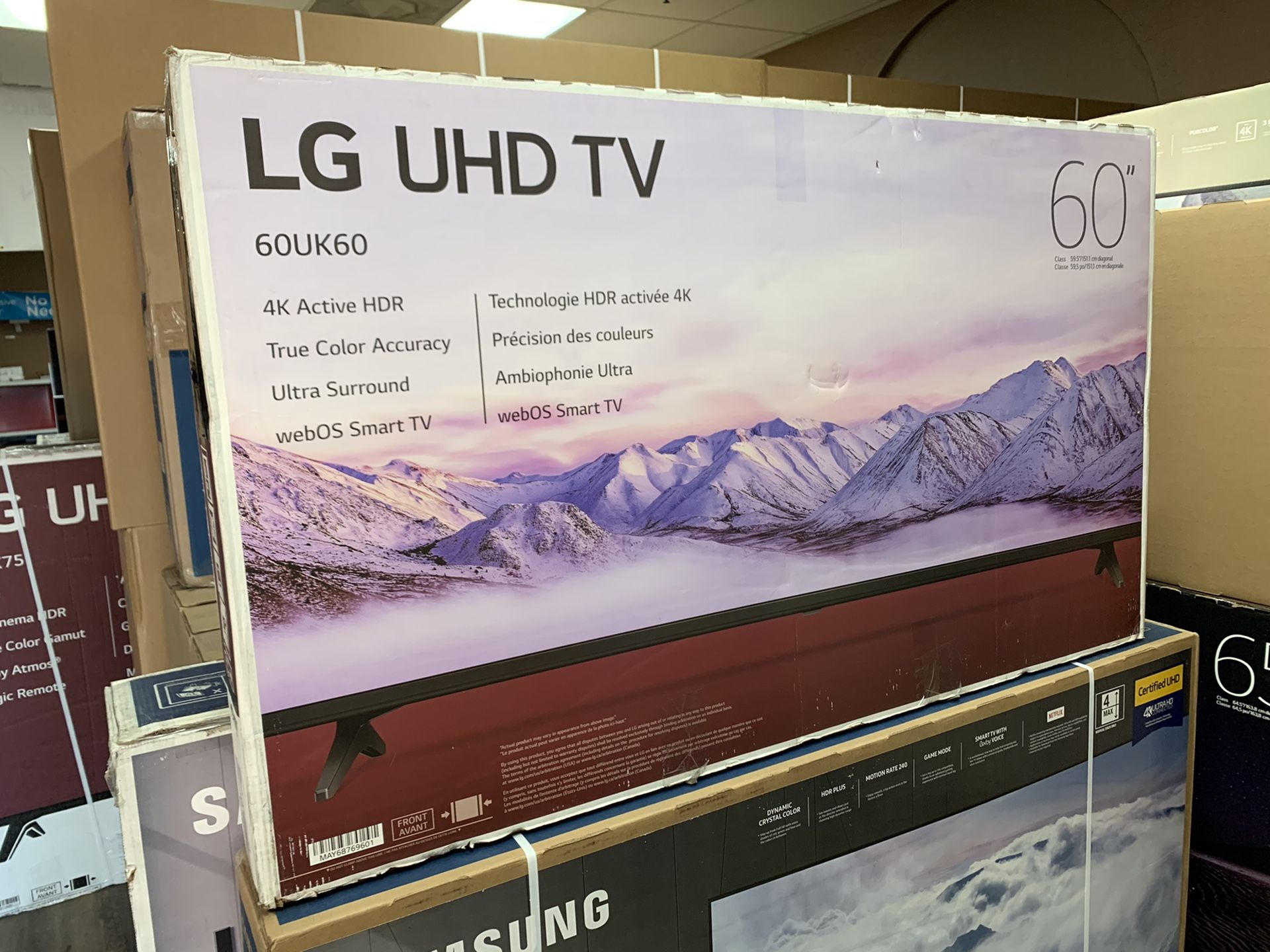 FRESH IN! LG 60 INCH 4K UHD SMART TV WITH WARRANTY! 90 DAY NO CREDIT NEEDED PAYMENT PLAN