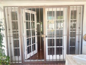 Wrought Iron Security Gate for French Doors