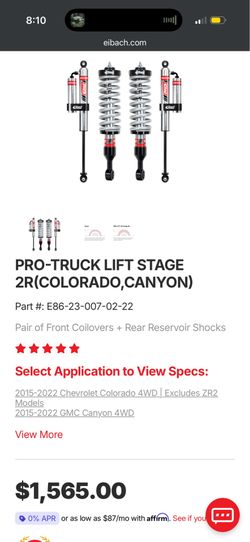 2018-2022 Colorado/ canyon lift kit