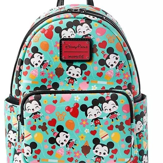 Loungefly-Disney Parks Mickey And Minnie Teal Snacks
