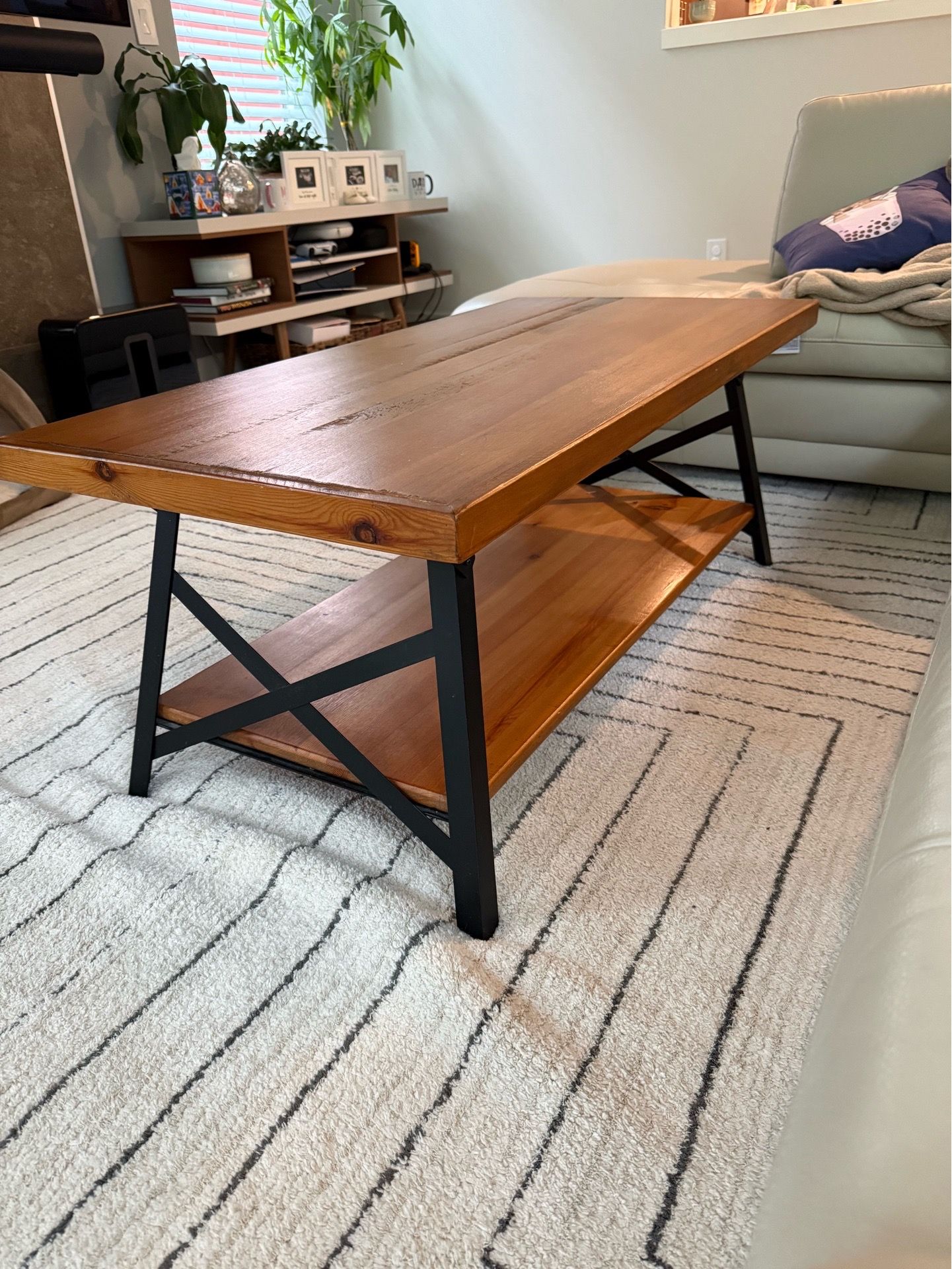 Wood coffee table