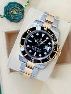 Two-Tone Gold + Stainless Steel Black Rolex Submariner