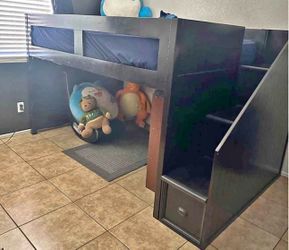 Full size loft bed frame