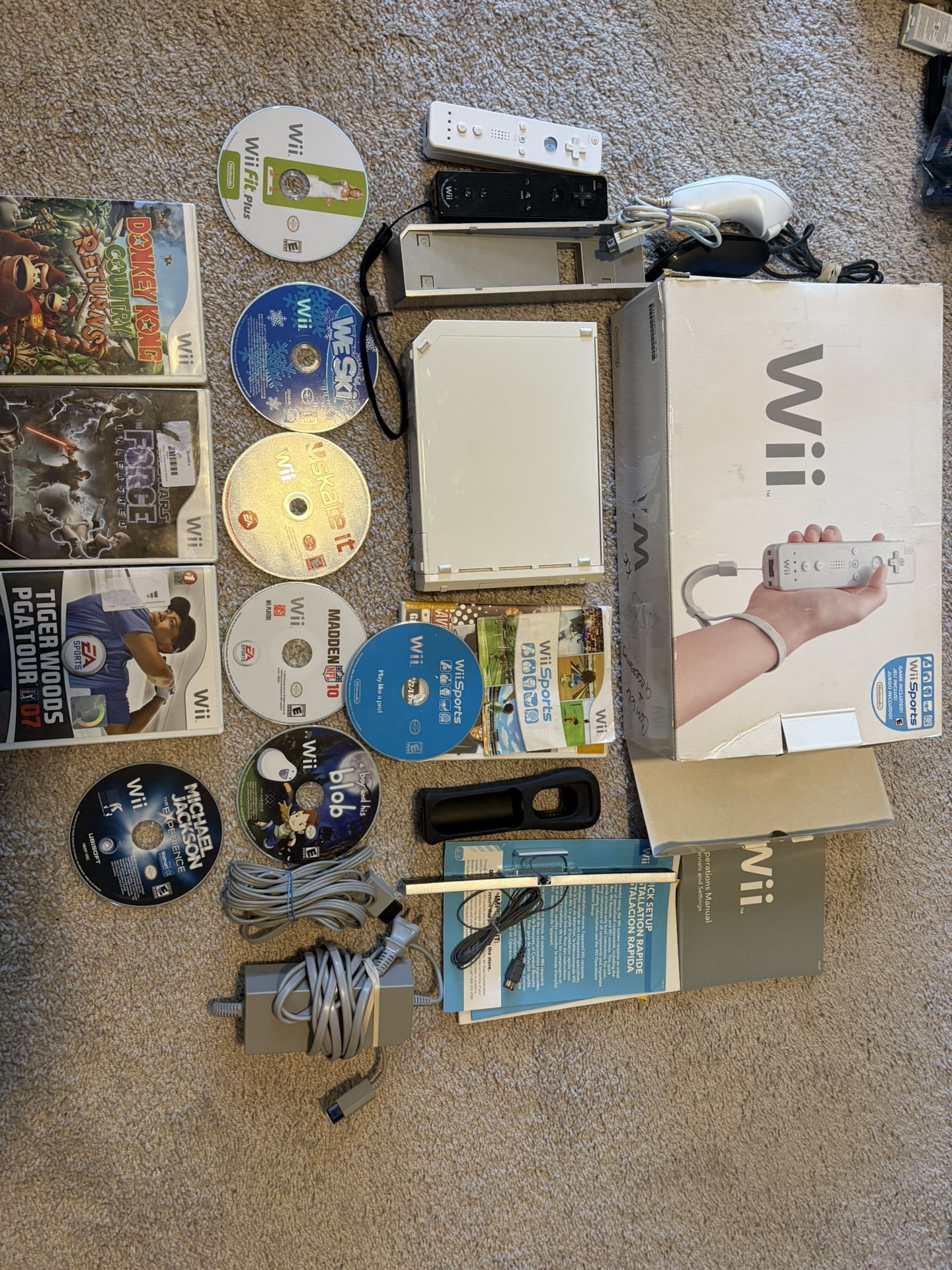 Nintendo Wii + 10 Games (hablo Espanol)