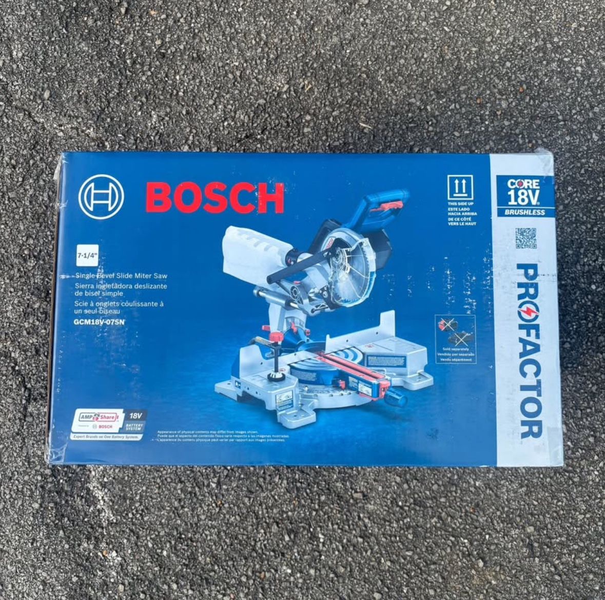 Bosch Profactor 7-1/4-in 18-volt Sliding Compound Cordless Miter Saw GCM18V-07SN