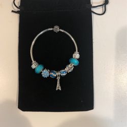 Pandora Blue Charm Bracelet 