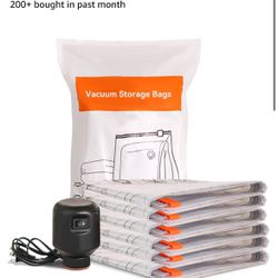 4x Jumbo Vacuum Seal Bags With Pump