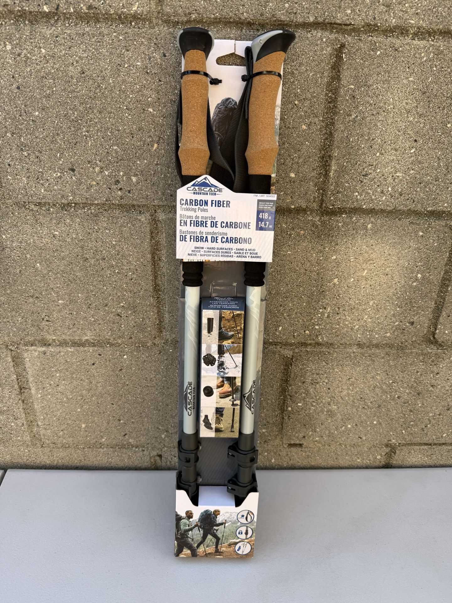 Cascade Mountain Tech 100% Carbon Fiber Trekking Poles