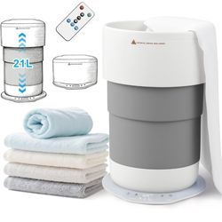 Towel Warmer for Bathroom, 21L Towels Warmer Bucket with Timer, Towel Heater,Auto Shut Off,White Elephant Gifts Fits Up to Oversized Towels, Bathrobes