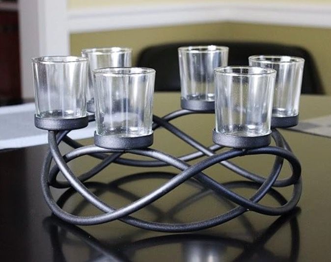 IRON CANDLE HOLDER