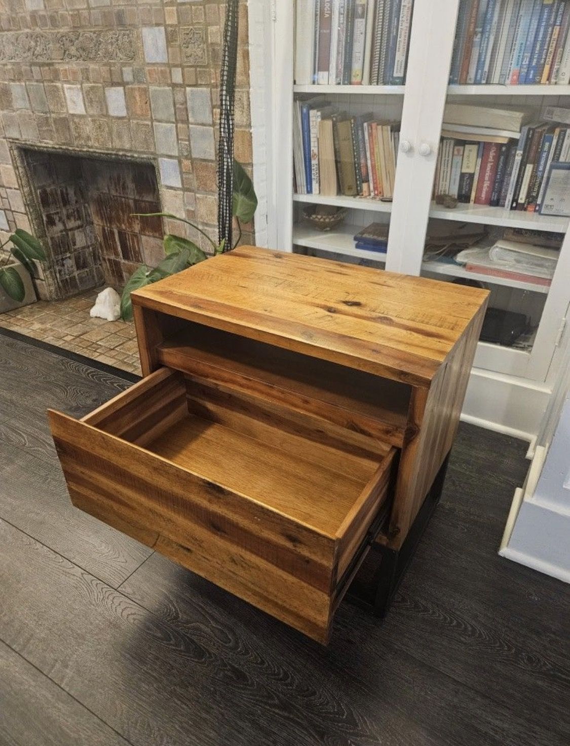 West Elm Logan Industrial Nightstand - Solid Wood & Metal