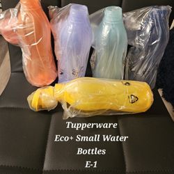 Tupperware Eco+ Small Water Bottles E-1 Set Of 5