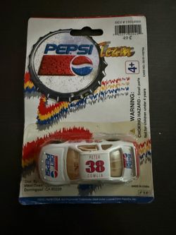 Pepsi Team Diecast Car #38 Peter Comlia White Red Blue Soda Theme