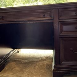 traditional-style double pedestal executive desk