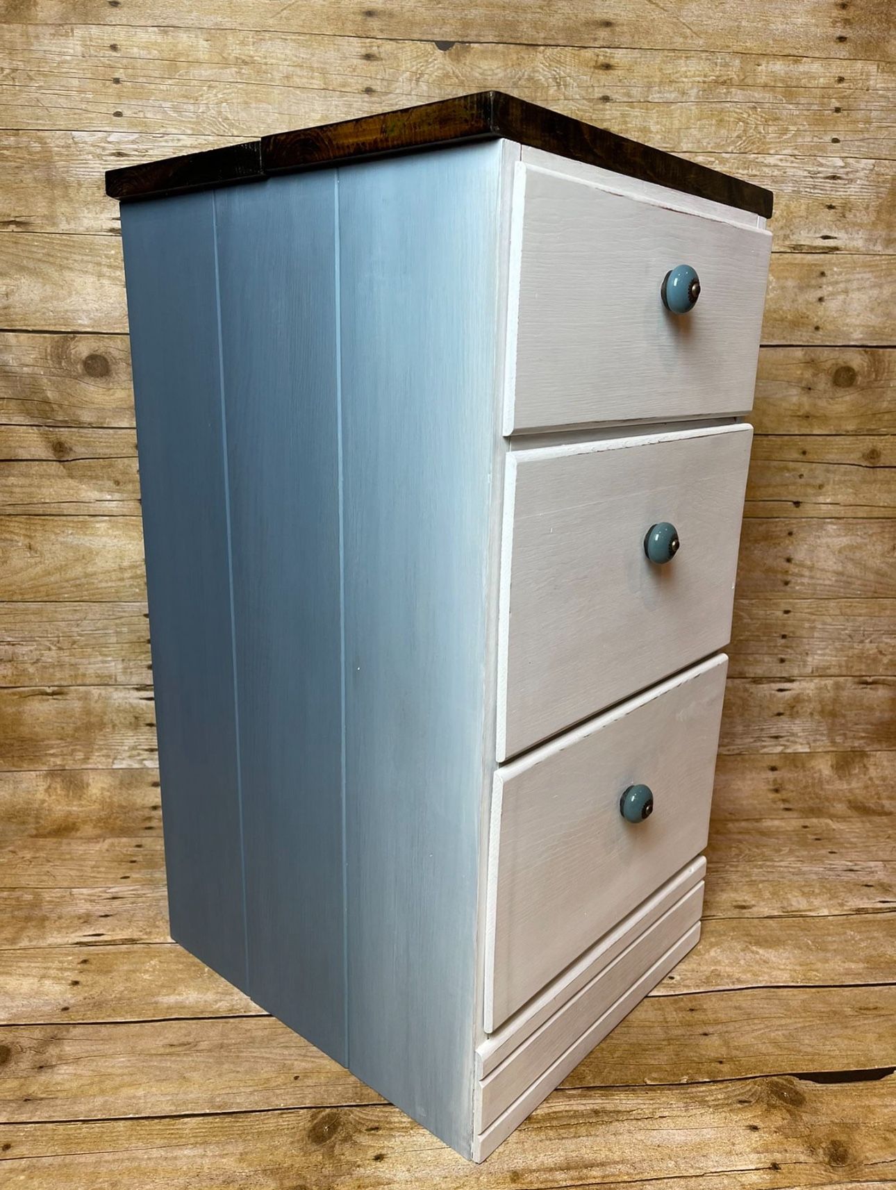 Refinished Accent/Storage Wood Cabinet With Drawers