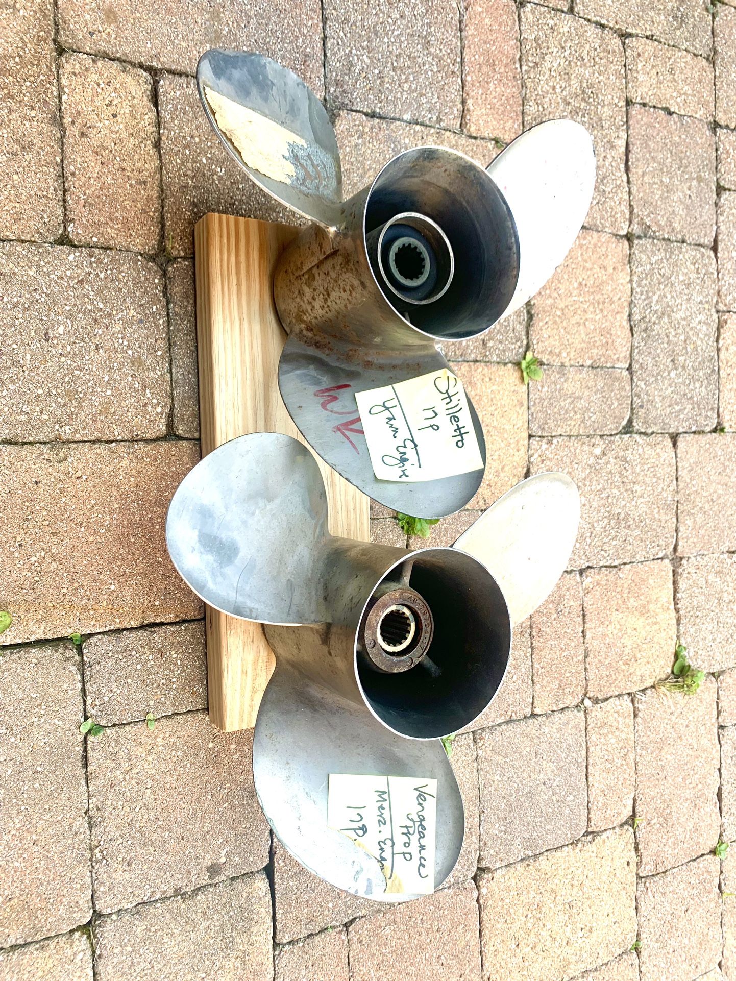 Two Boat Prop Propellers