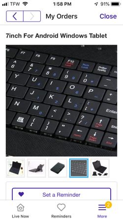 7inch For Android Windows Tablet -This item is 2 in 1 Universal Keyboard Case : Detachable Wireless Bluetooth Keyboard + PU Leather CaseCover Stand F