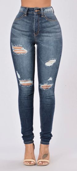 Distressed jeans