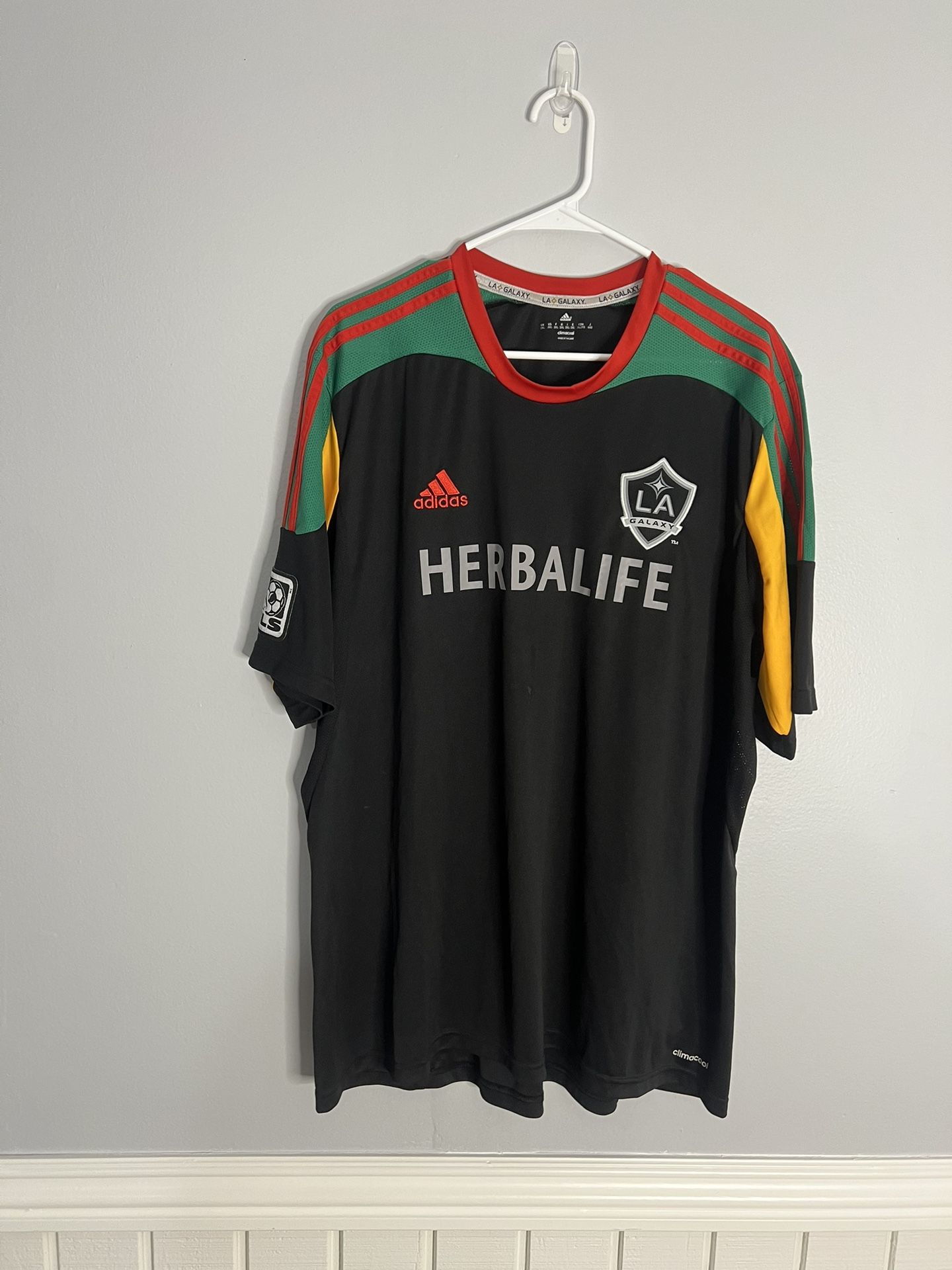 LA Galaxy Jersey Mens 2XL Multicolor Adidas 2013 2014 MLS Soccer