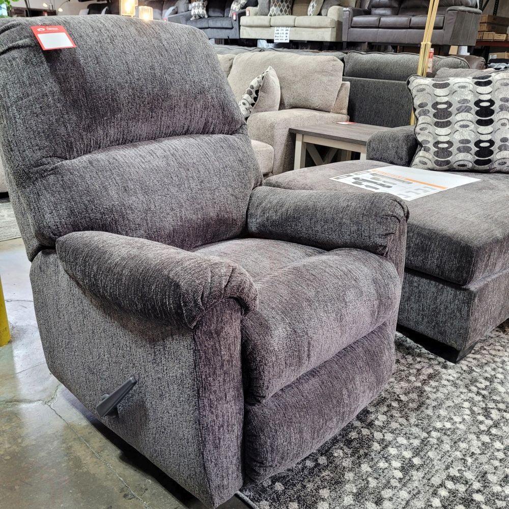 NEW ROCKER RECLINER 2 COLOR OPTIONS SMOKE AND PLATINUM COLOR || SKU#ASH8070325TC