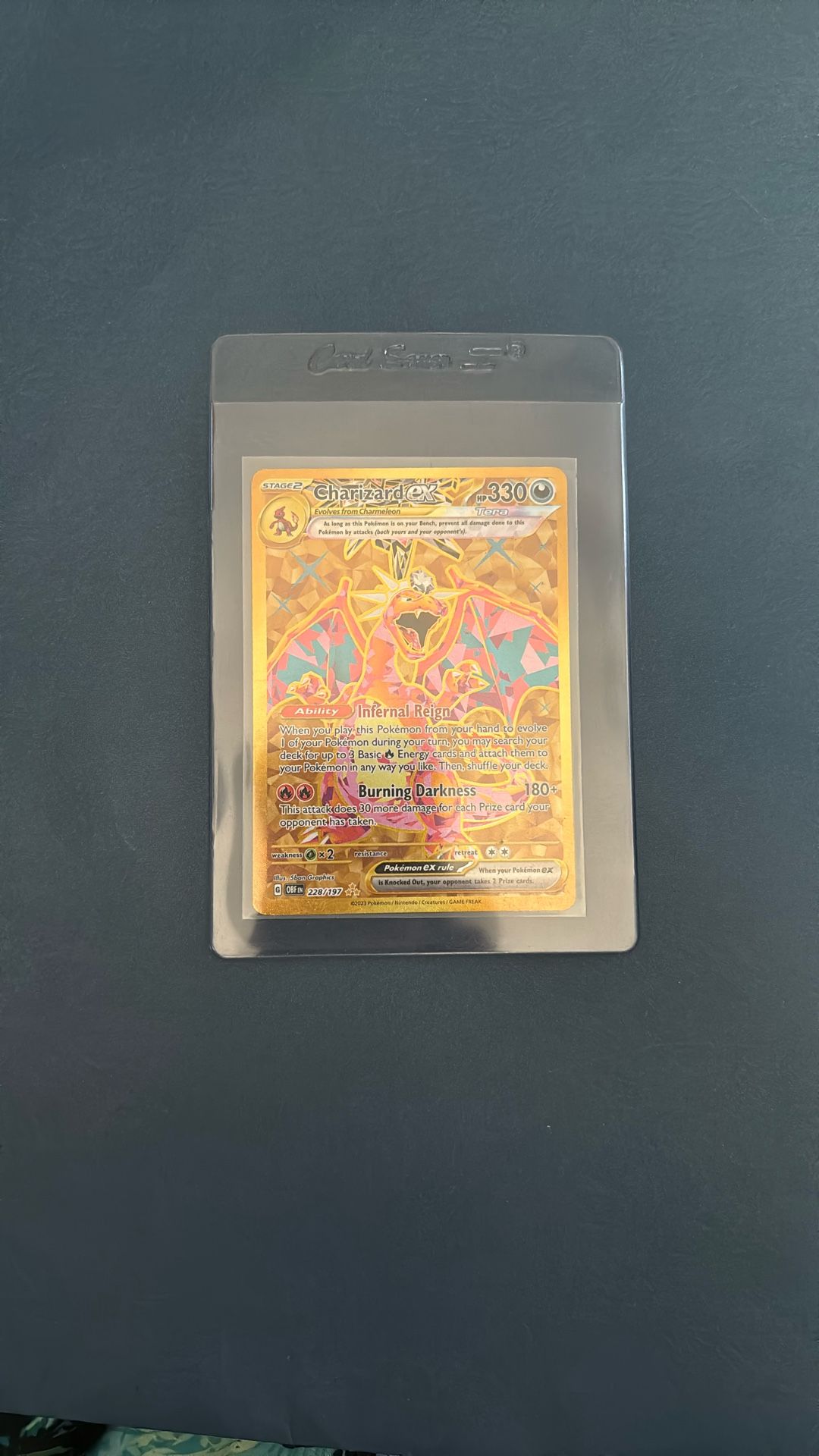 Charizard ex Gold Obsidian Flames 