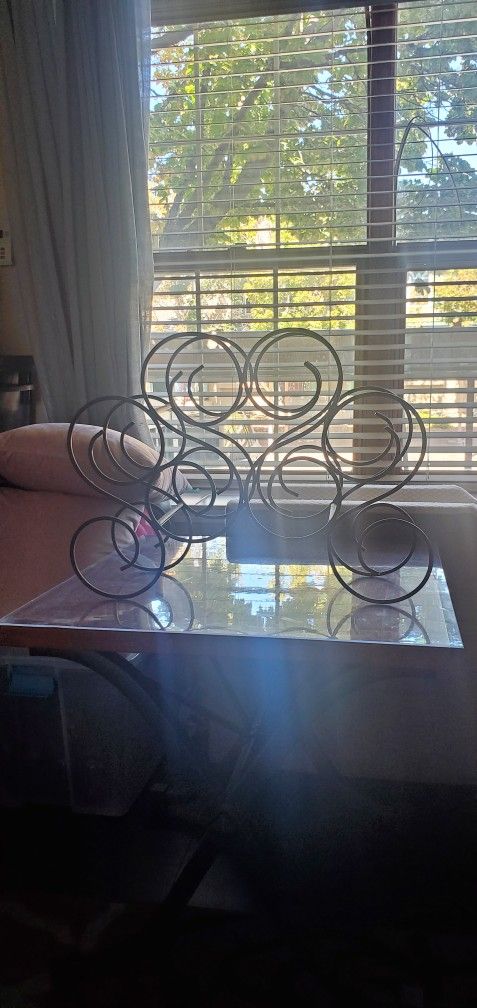 Black Metal Wine Rack For 8