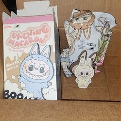 Macarron Soybean Vinyl Plushy Labubu  Toy 