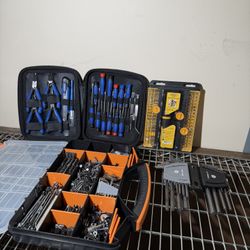 Large Tool Lot – Kobalt Precision Kit, General Ratcheting Screwdriver, Husky Hex Keys