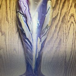 Hand Painted Rueven Nouveau Vase