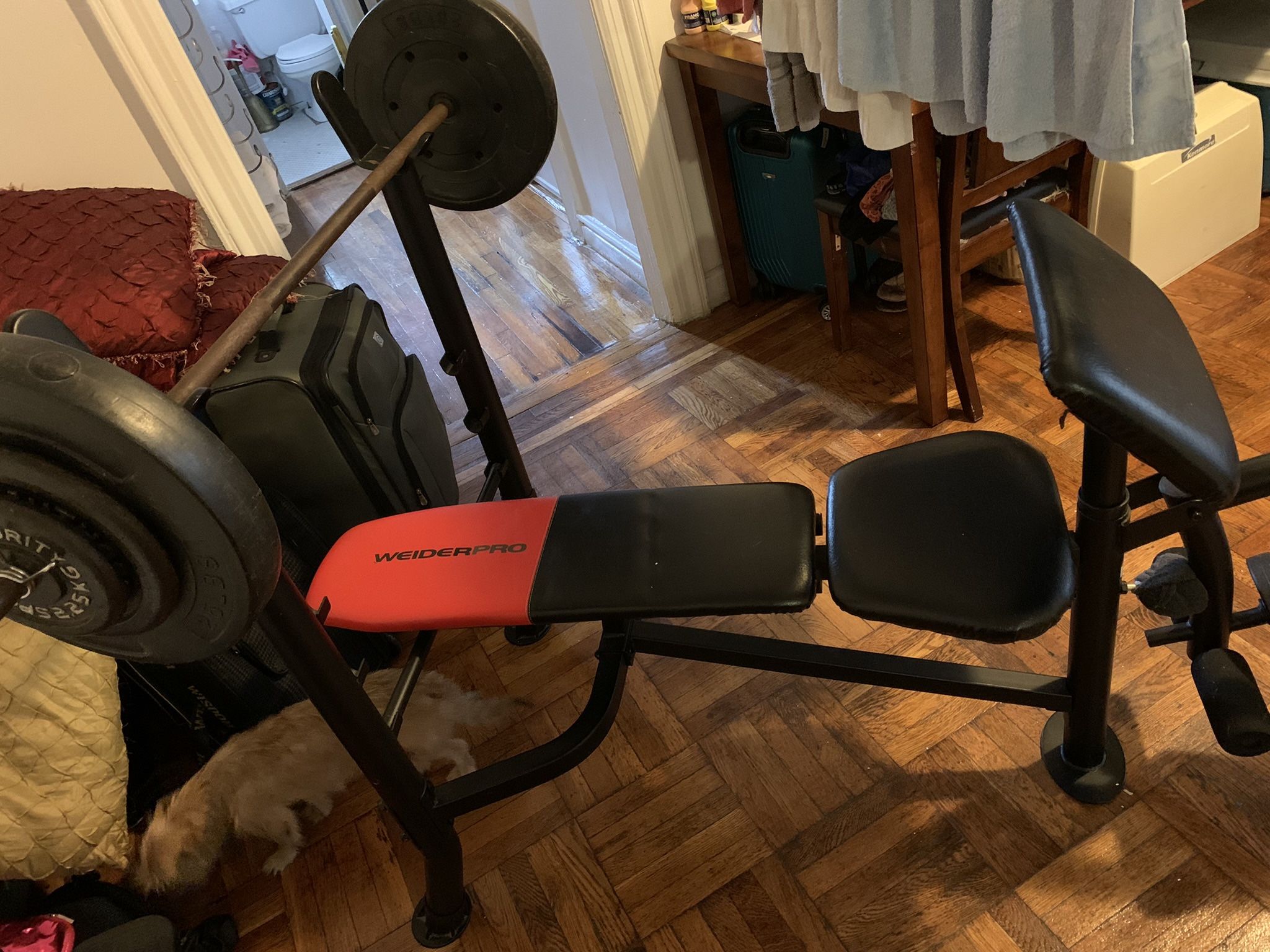 Adjustable weight bench 660LBSworkout gym use bench of full body workout strength t