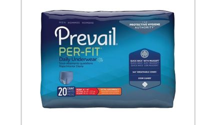 Prevail Protective Underwear  for Men, Small/Medium diapers, 20 count