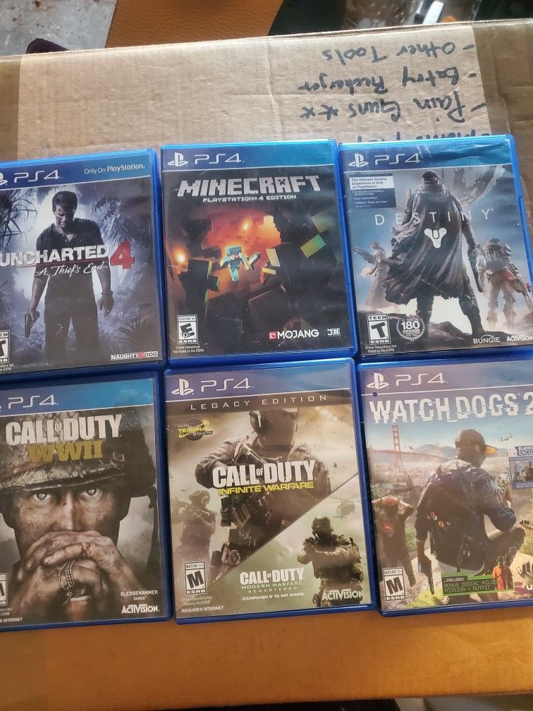 Mixed Lot Of Ps4 Games