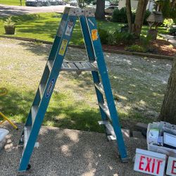 6 Foot Ladder With Platform And Wheels Werner Ladder 