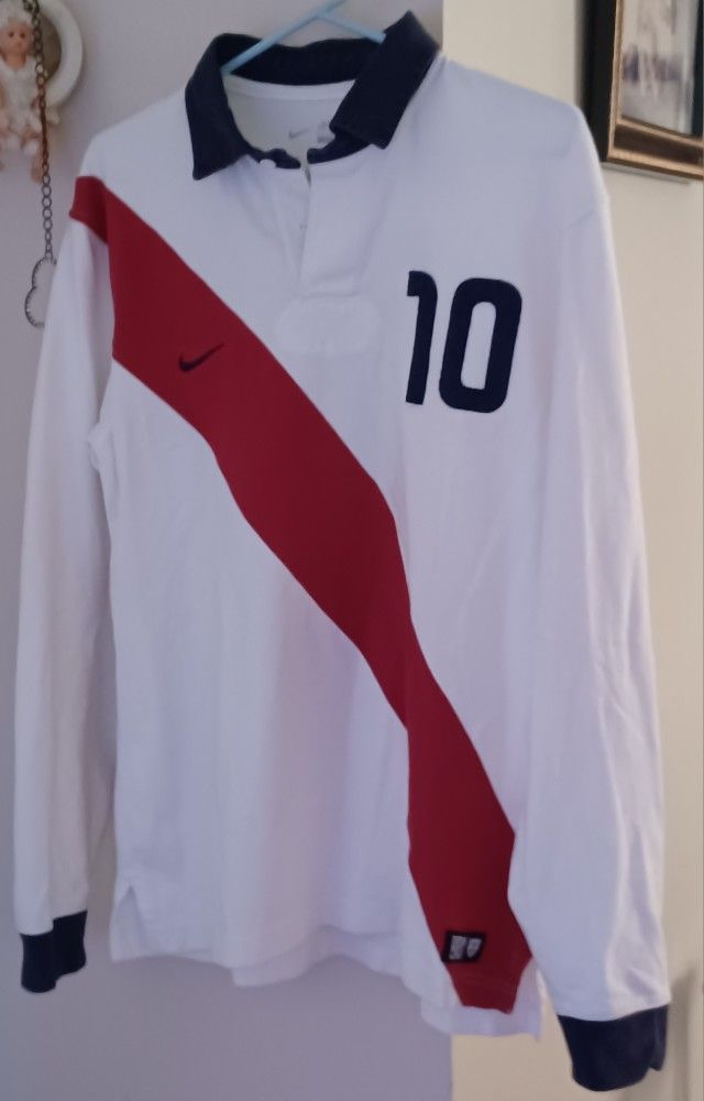 Nike USMNT USA Retro Soccer Jersey Home White Christian Pulisic #10 Large EUC