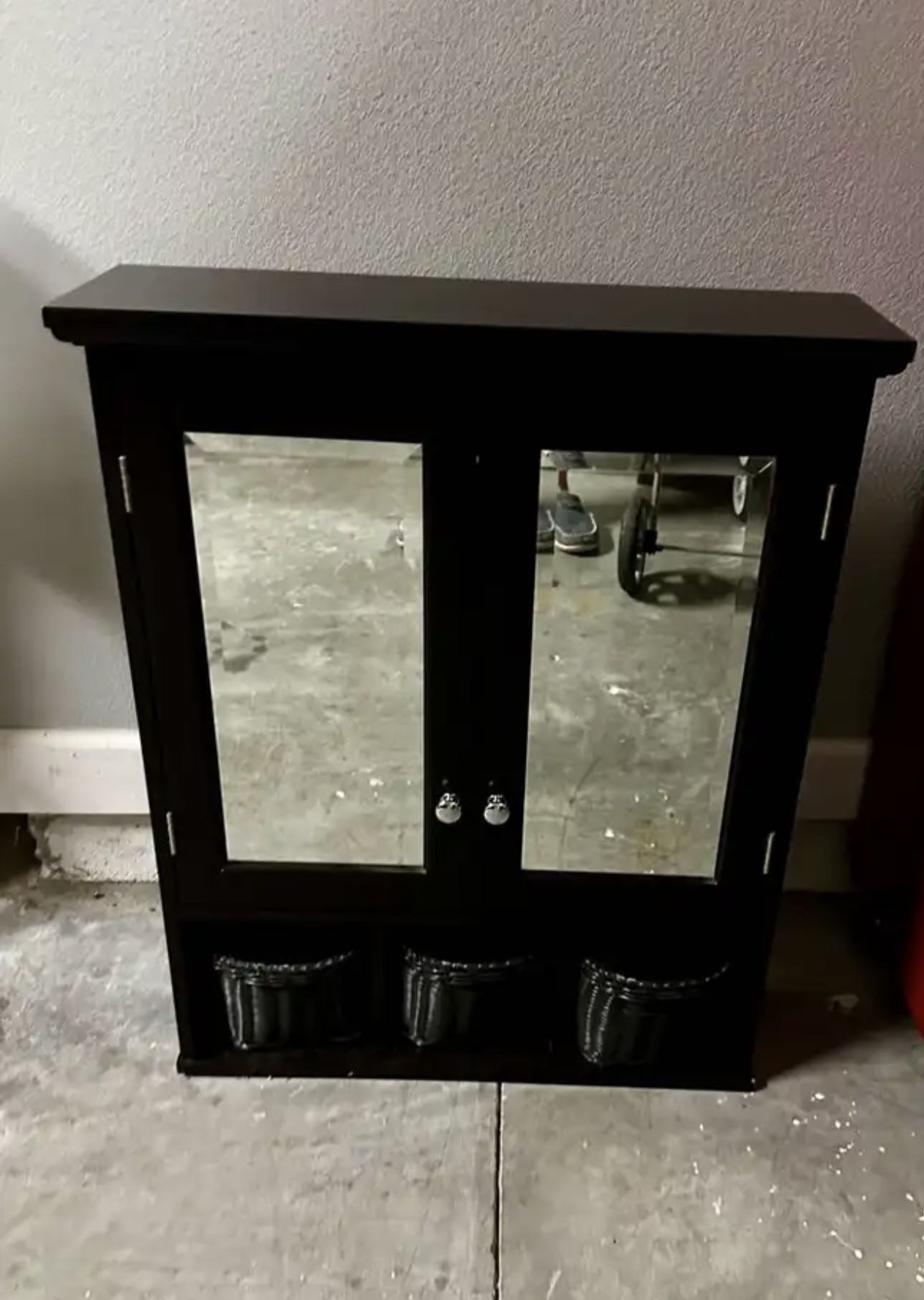 Wall Mounted Bathroom Storage With Mirror 